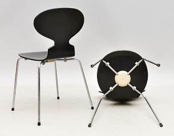 STOLAR, 4 st, "Myran", Arne Jacobsen, Fritz Hansen, 1900-talets andra hälft.