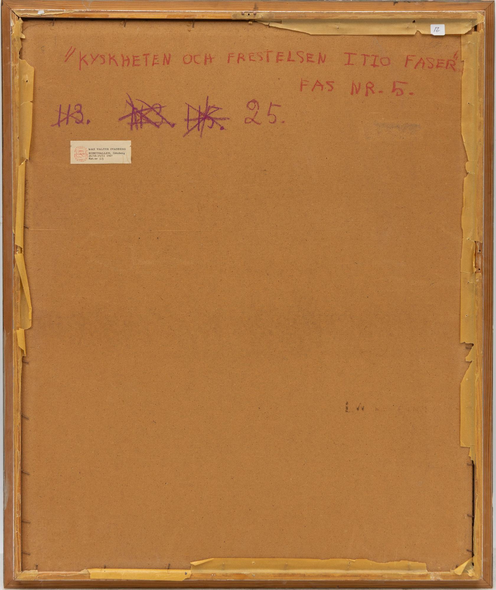 Max Walter Svanberg,  "Kyskheten och frestelsen i tio faser" (Fas nr 5).