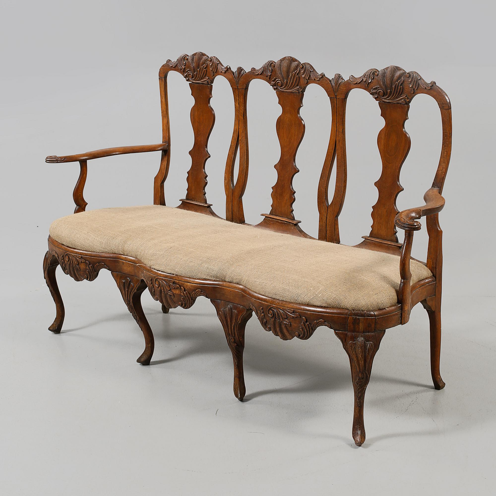 SOFFA. Nordeuropa, rokoko, 1700-talets andra hälft.