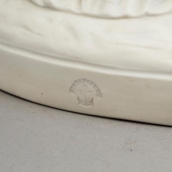 TWO PARIAN FIGURES, one marked Gustafsberg.