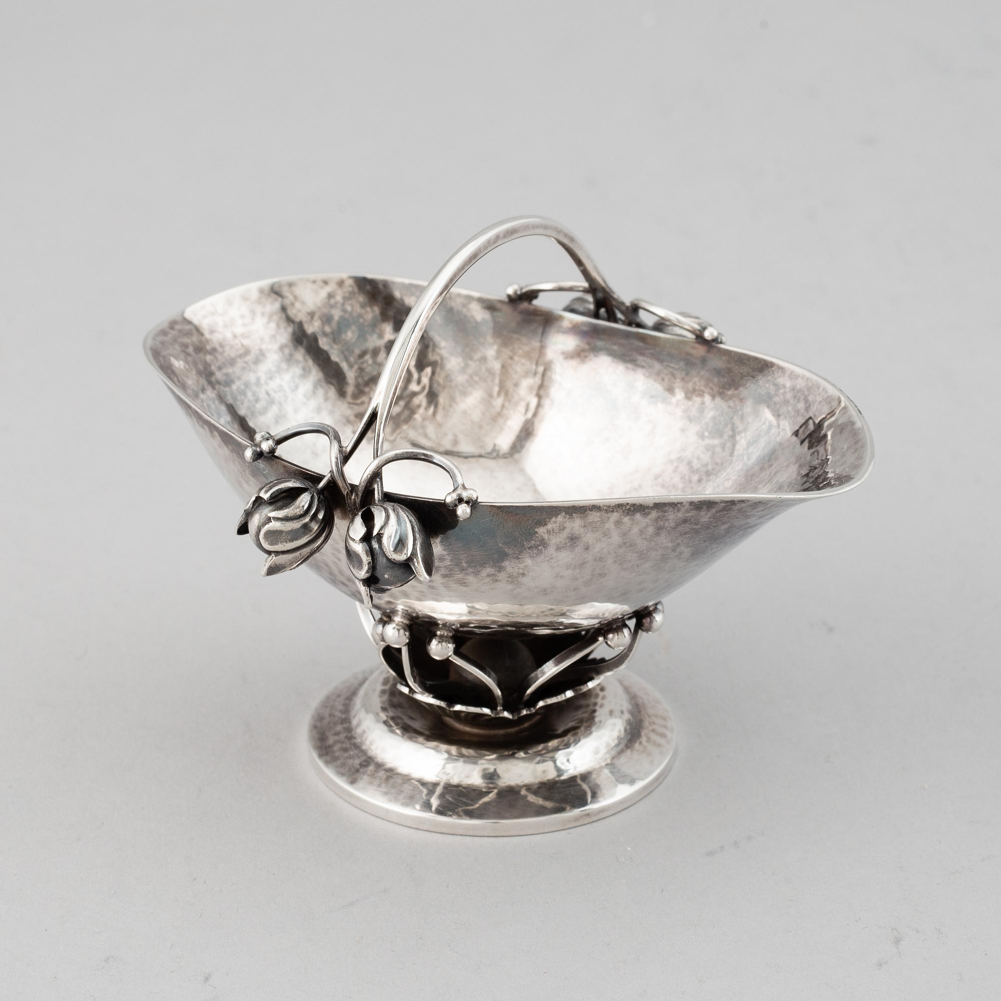 JOHAN ROHDE, a model 235A sterling silver salt cellar, Georg Jensen, Denmark.