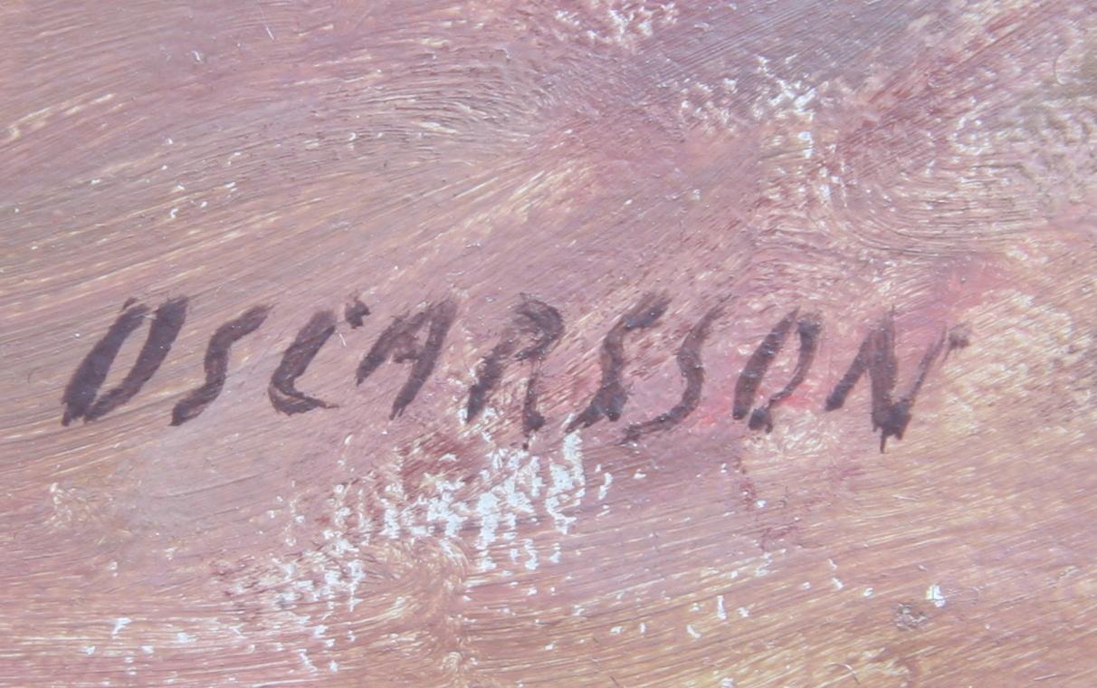 BERNHARD OSCARSSON, olja på duk. Sign.