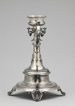 UPPSATSSKÅL, silver, nyrenässans, Stockholm 1876. Total vikt ca 1264 g.