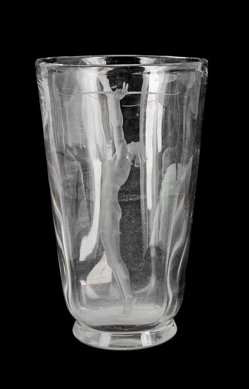 VAS, glas, Vicke Lindstrand, Orrefors, 1900-tal.