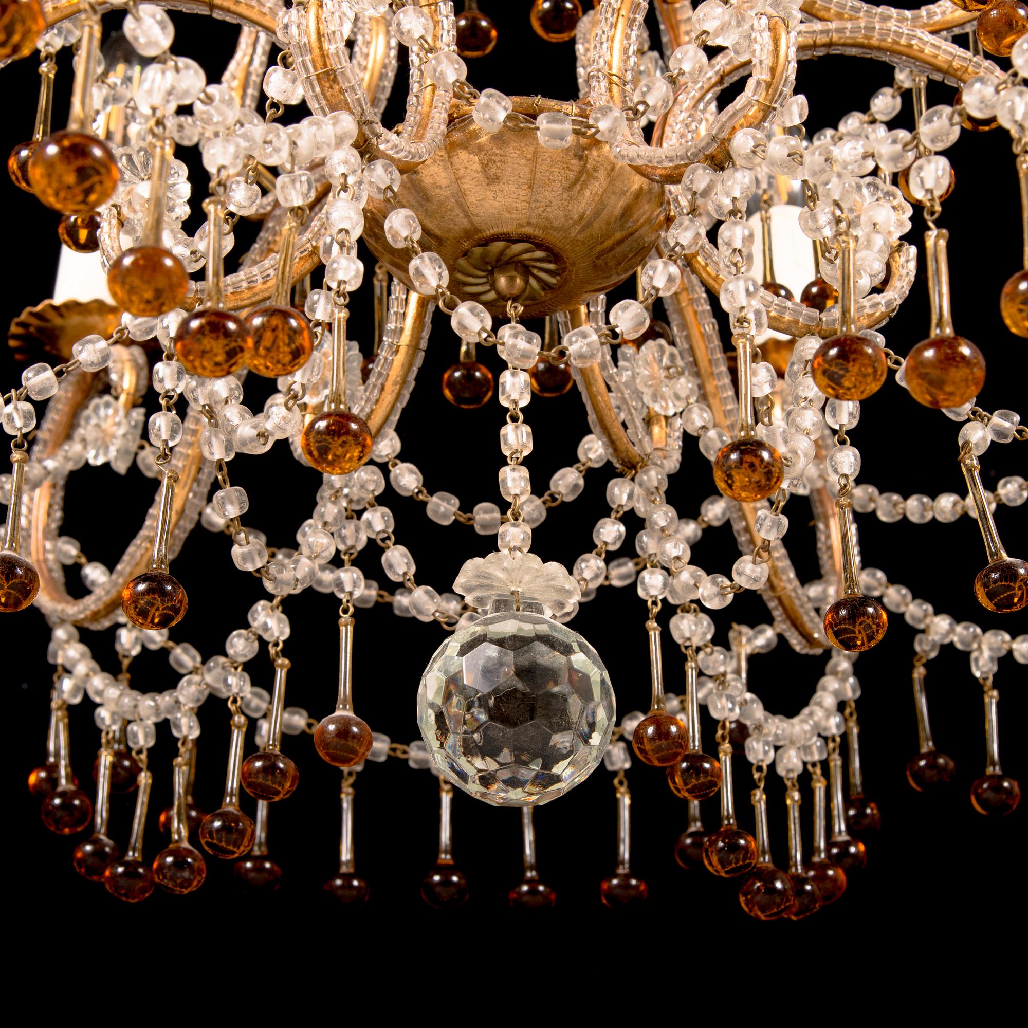 A venetian style chandelier, mid 20th century.