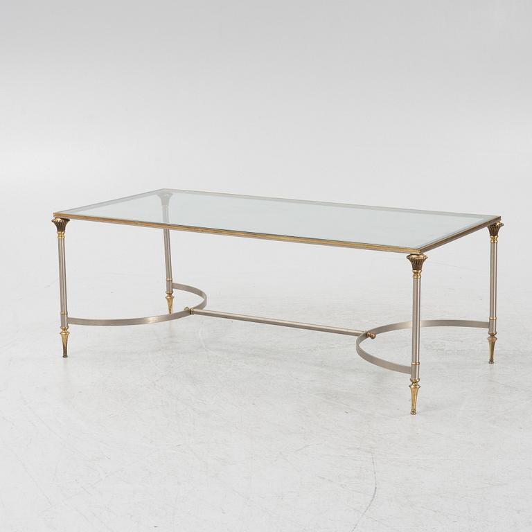 A steel and glass coffee table, Nordiska Kompaniet, end of the 20th Century.