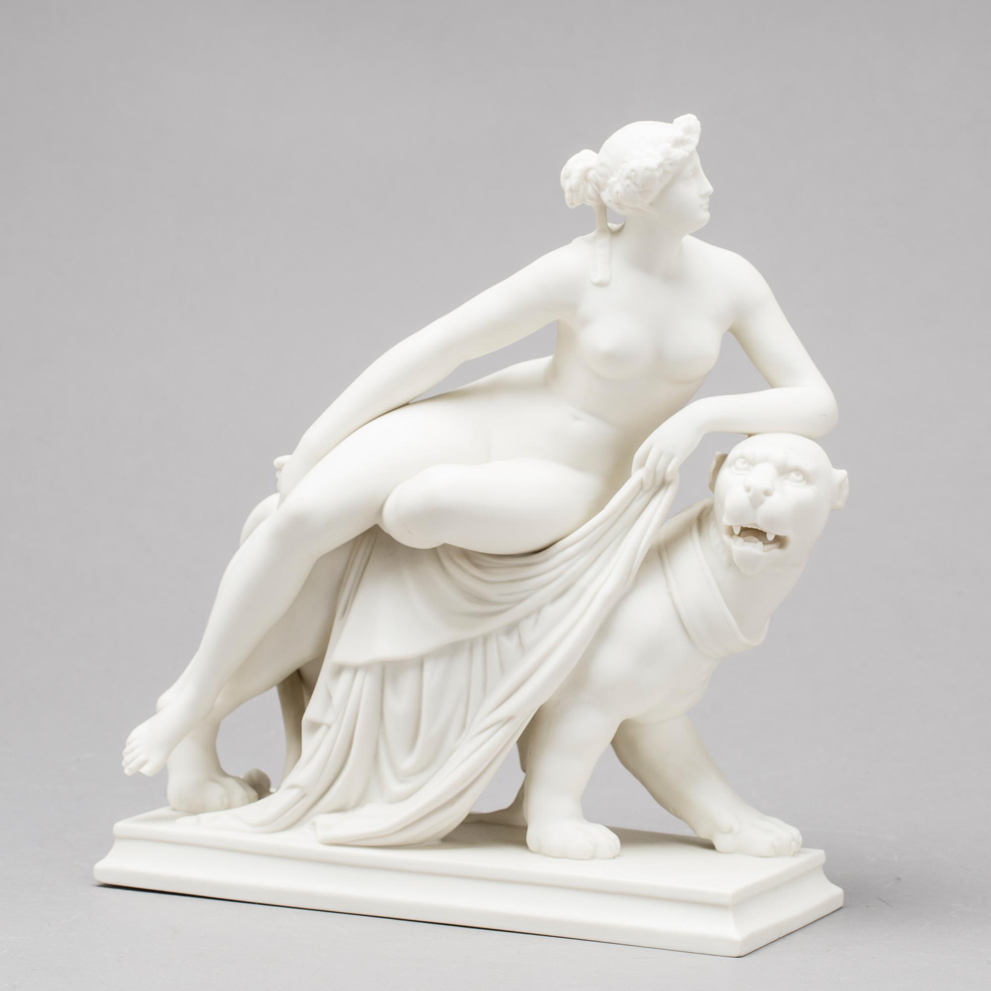 A PARIAN FIGURIN "ARIADNE" AFTER J H DANECKER GUSTAVSBERG 1926. SWEDEN.