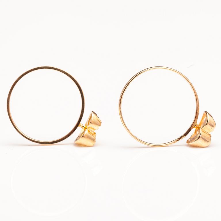 BJÖRN WECKSTRÖM, SORMUKSIA, 2 kpl, 14K kultaa, Lapponia 1976 ja 1984.