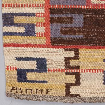 Märta Måås-Fjetterström, MATTA, "Blå Esset", rölakan, ca 248,5 x 191,5  cm, signerad AB MMF.