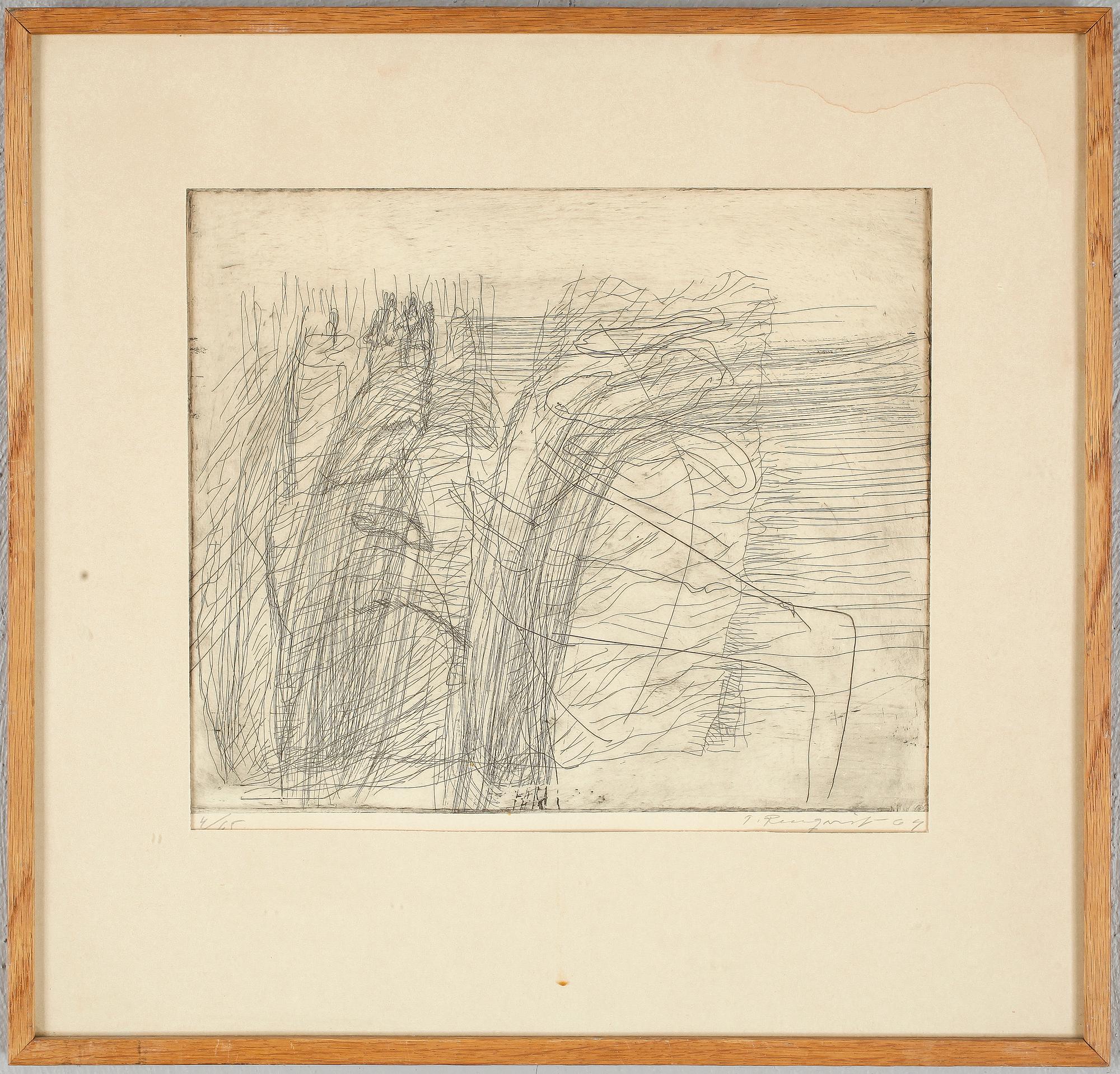 TORSTEN RENQVIST, etsning, signerad, numrerad 4/65, daterad -64.