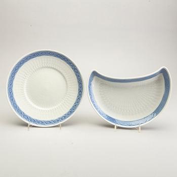 Arnold Krog servis 42 dlr "Blå vifte" Royal Copenhagen Danmark porslin 1900-talets andra hälft.