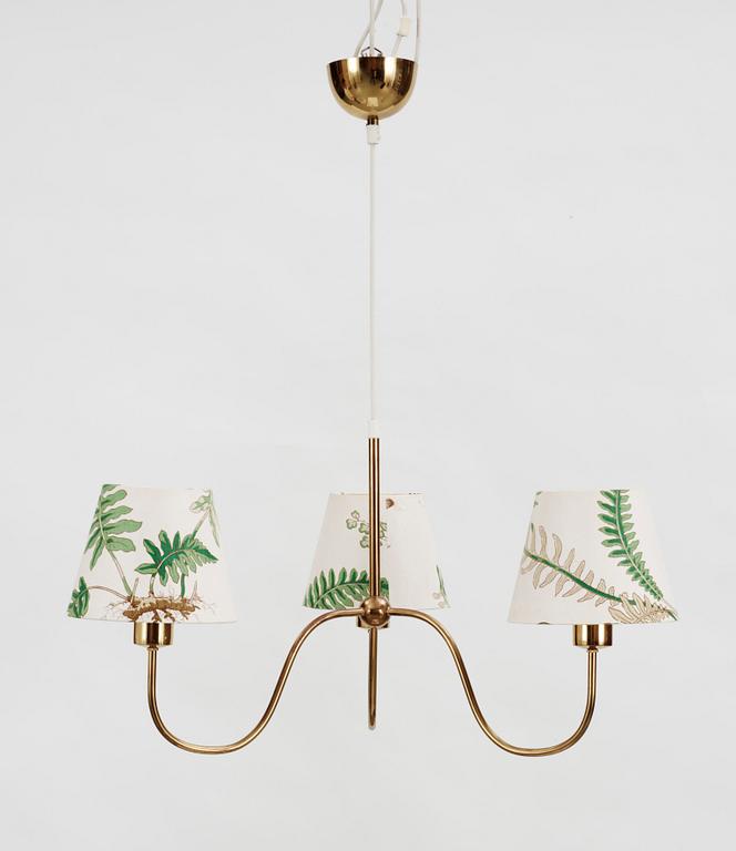 A Josef Frank brass celing lamp, model nr 2044, by Firma Svenskt Tenn.