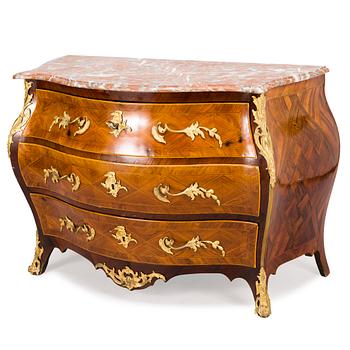 2. A mid 18th Century Swedish Rococo commode by Friedrich Kruus.