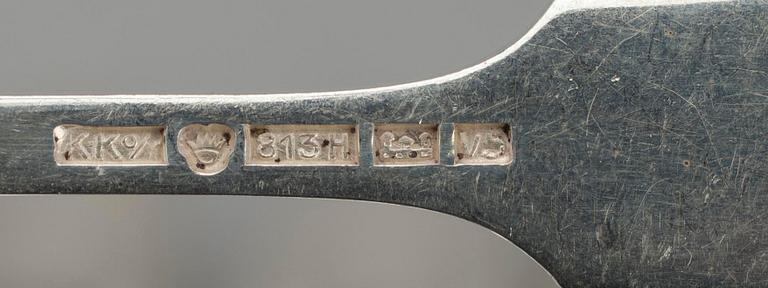 SKEDAR, 6 st, silver, Mussla, Tavastehus 1926. Vikt ca 208,5 g.