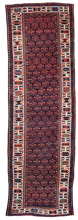 SEMI-ANTIQUE KURDISH RUNNER, probably. 326 x 102 cm.