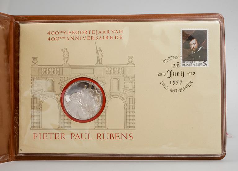 MEDALJER, 26+1 delar, sterlingsilver, Peter Paul Rubens, efter, Franklin Mint, 1977. Totalvikt ca850g.
