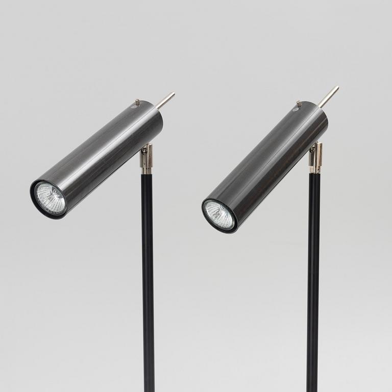 Enzo Catellani, a pair of floor lamps, Lucenera 506, Catellani & Smith.