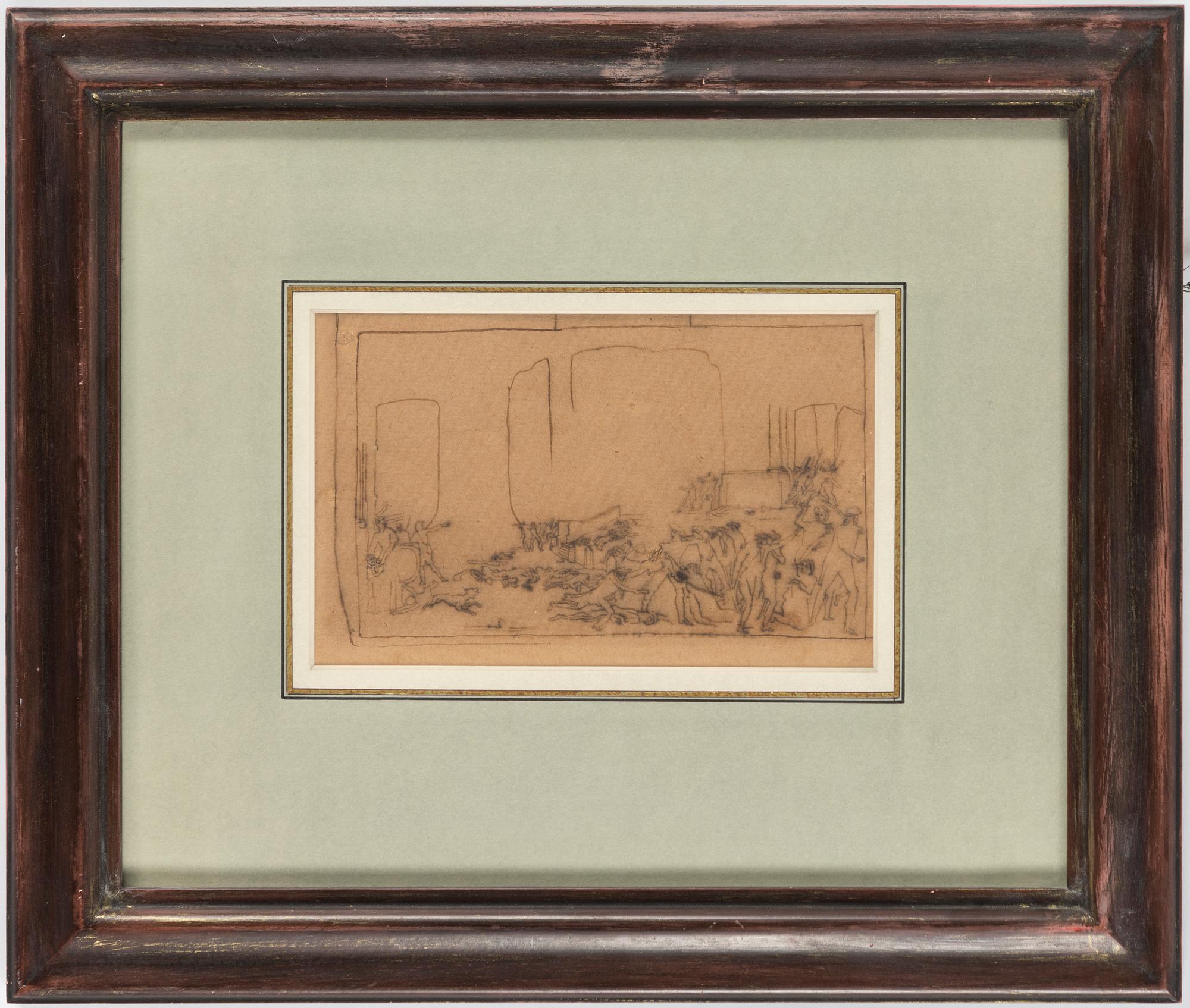 CARL FREDRIK HILL, indian ink on paper, unsigned.
