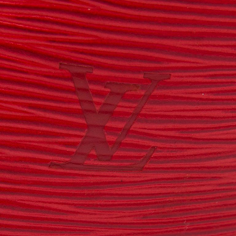 RED EPI LEATHER SAINT JACQUES GM TOTE BAG.