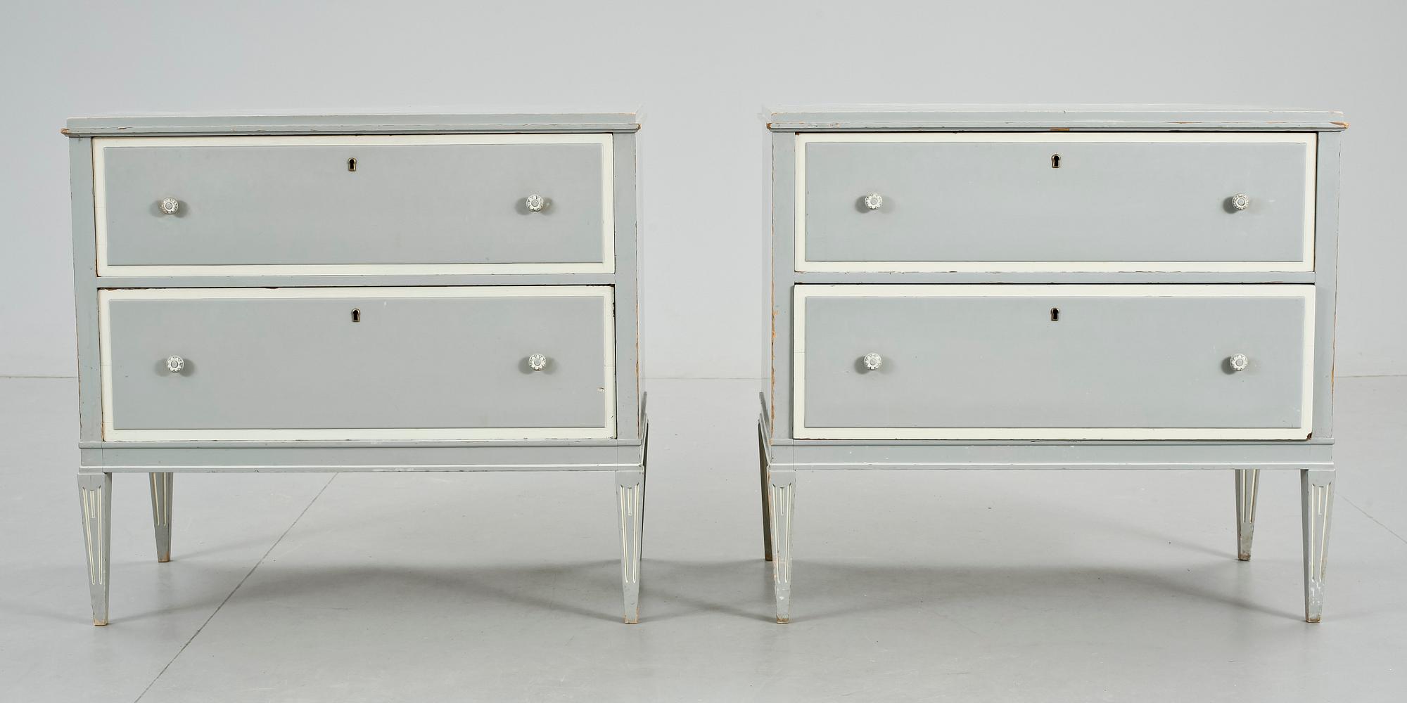 BYRÅER, ett par, Art Deco, NK, 1926. Etikettmärkta, Nordiska Kompaniet.