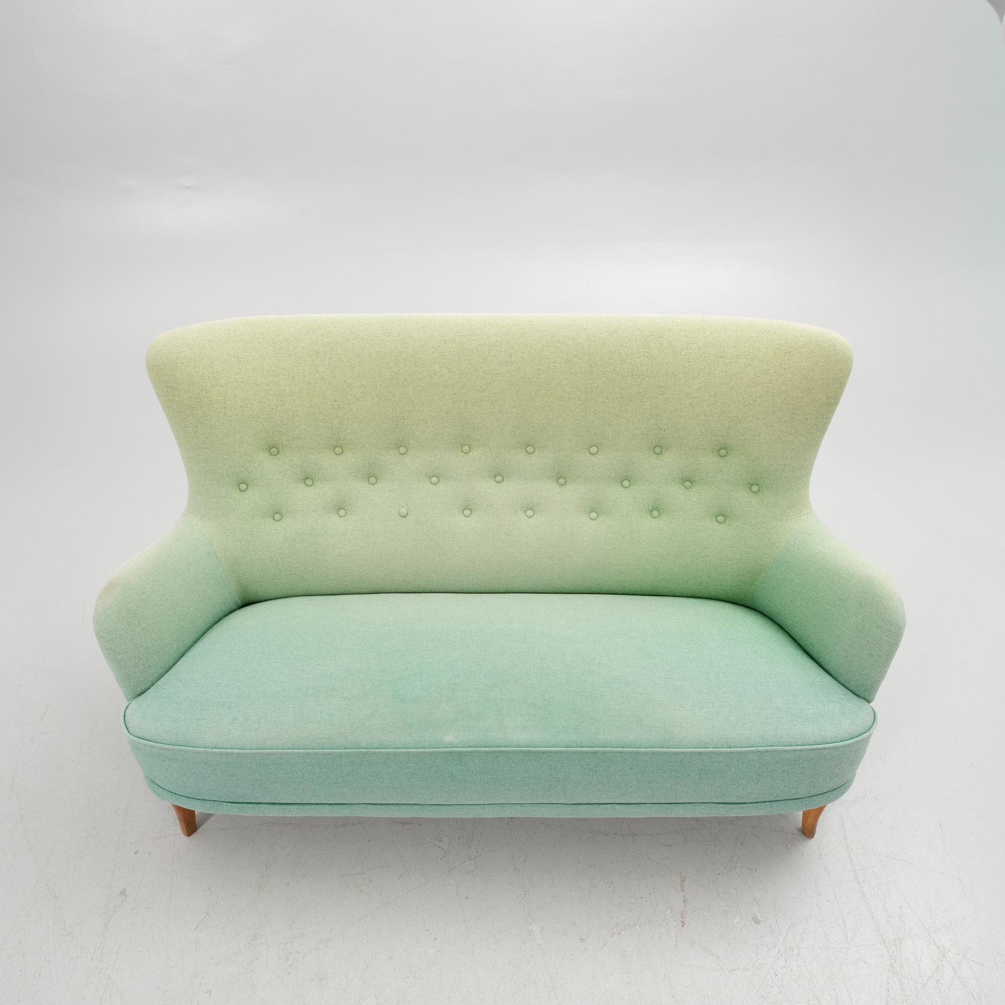 Carl Malmsten, sofa, "The Cartridge", second half of the 20th century.