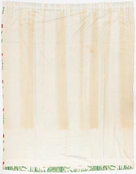 Josef Frank, gardiner, ett par, samt gardinkappor, 3 st, "Tulpan", Svenskt Tenn.