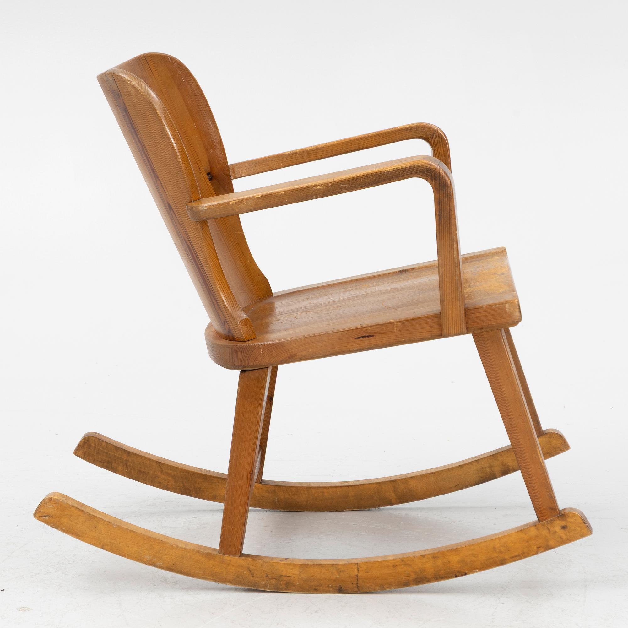 AB ÅBY Furniture Factory, rocking chair, Sportstuga furniture, 1940s-50s.