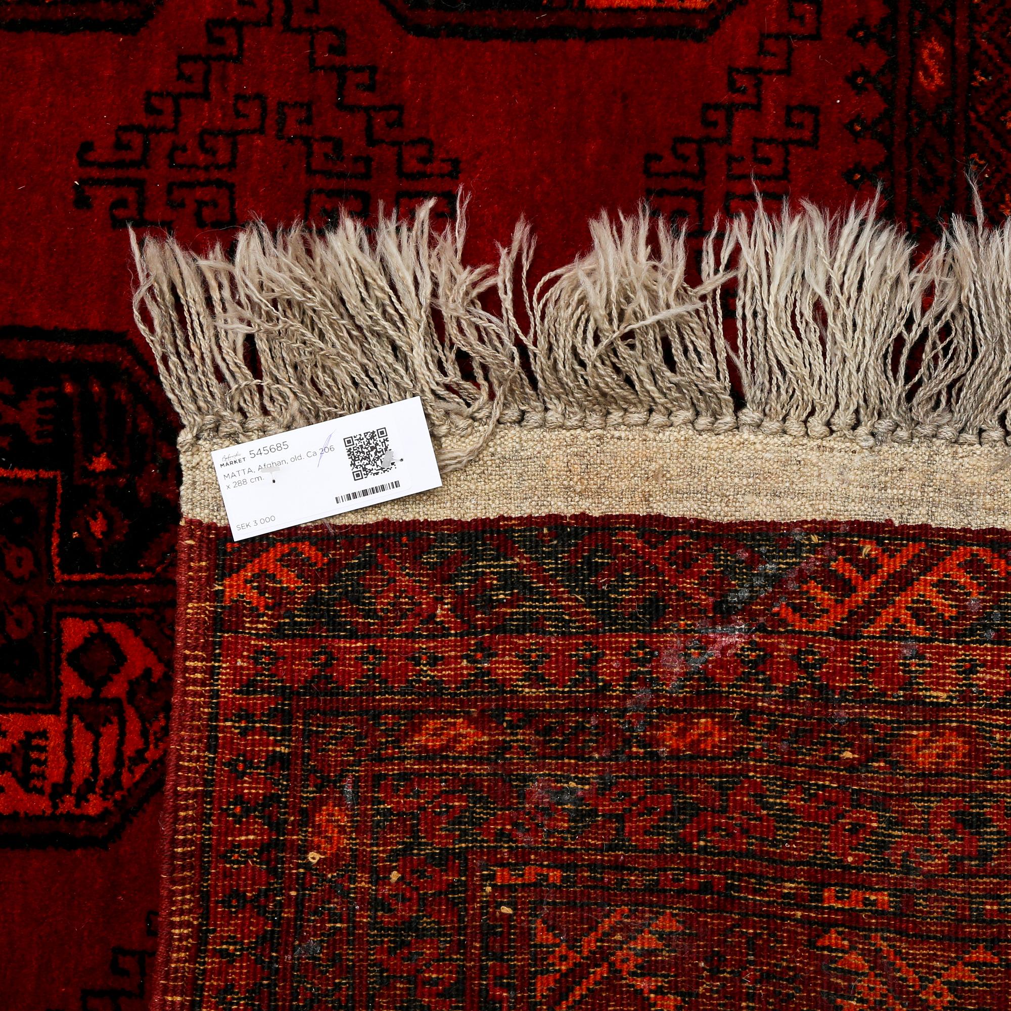 MATTA, Afghan, old. Ca 206 x 288 cm.
