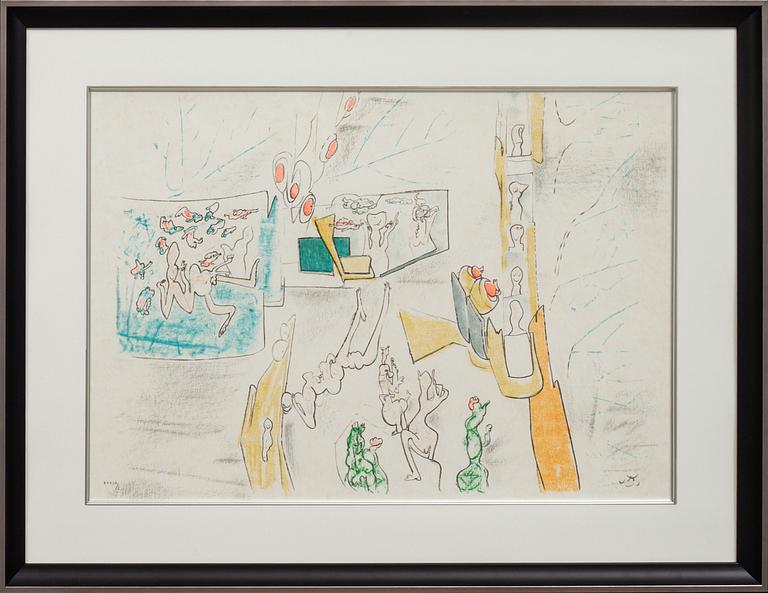ROBERTO MATTA, färglitografi, signerad och numrerad XXXIX/L.