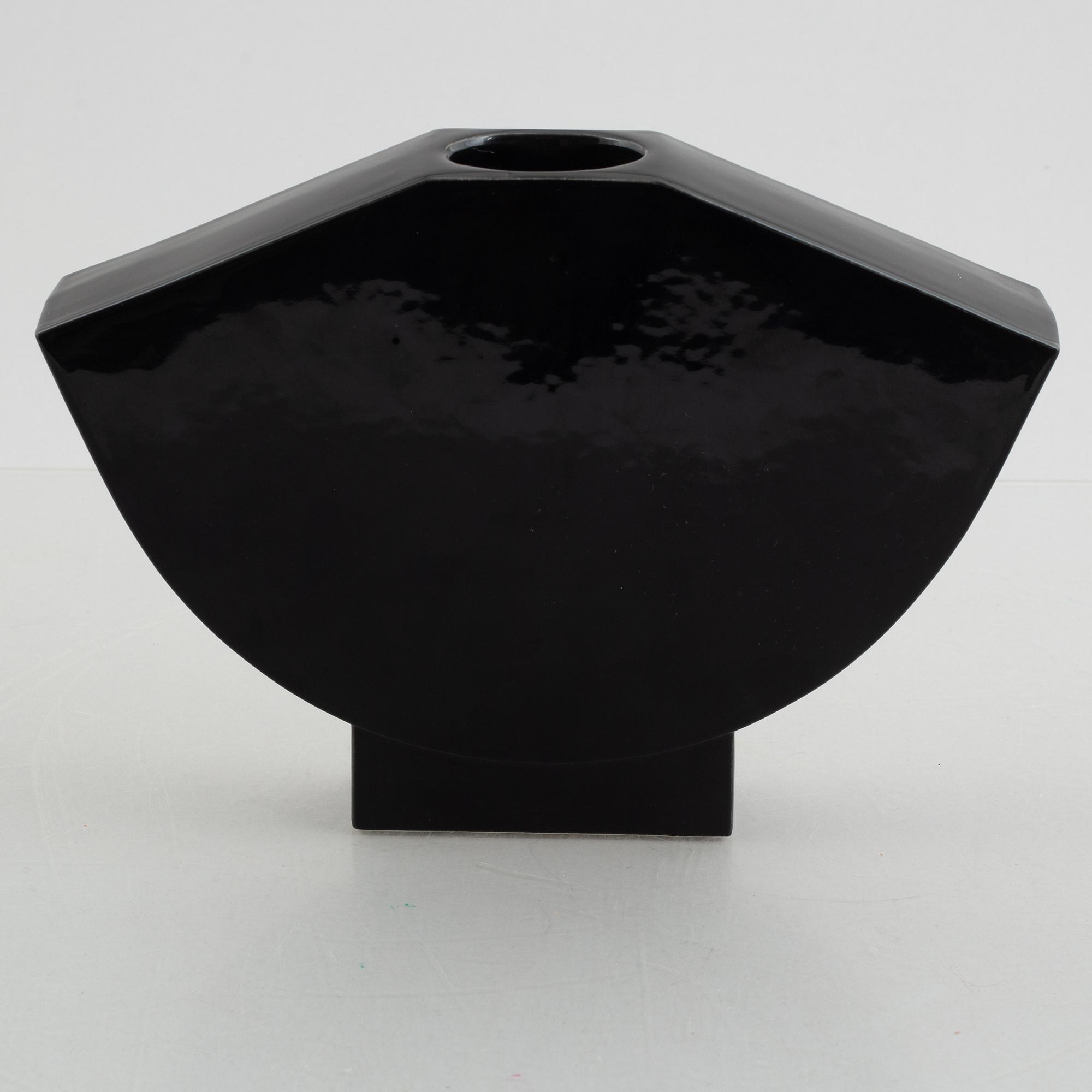 Margareta Hennix, a set of three, "Moonlander", stoneware vases, Gustavsberg Studio 1988.
