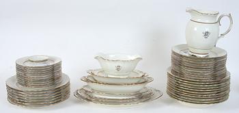 MATSSERVISDELAR, 38 delar, porslin, Lidköping.