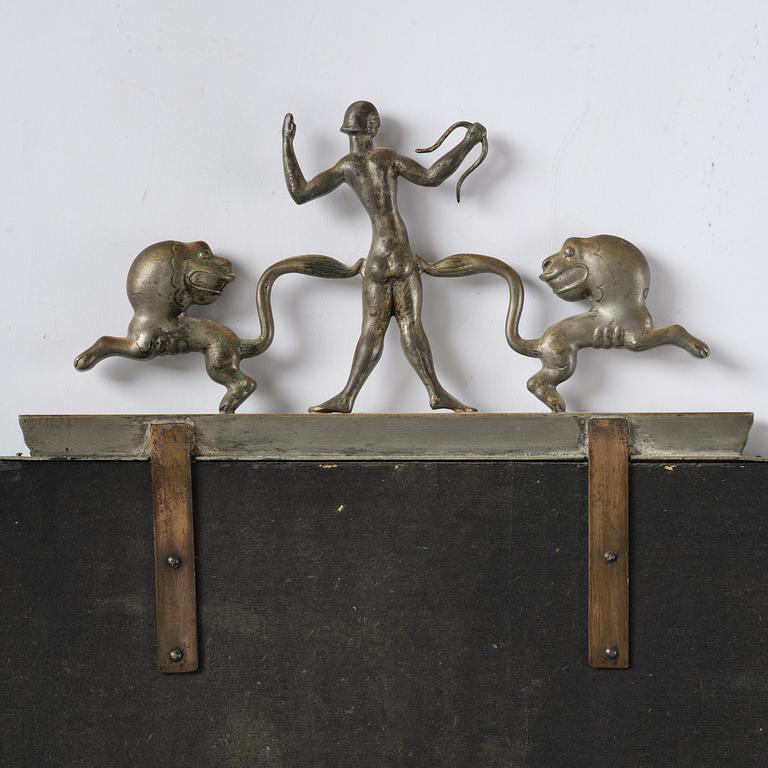 Nils Fougstedt, a Swedish Grace pewter mirror, Herman Bergman konstgjuteri, Stockholm, 1932.