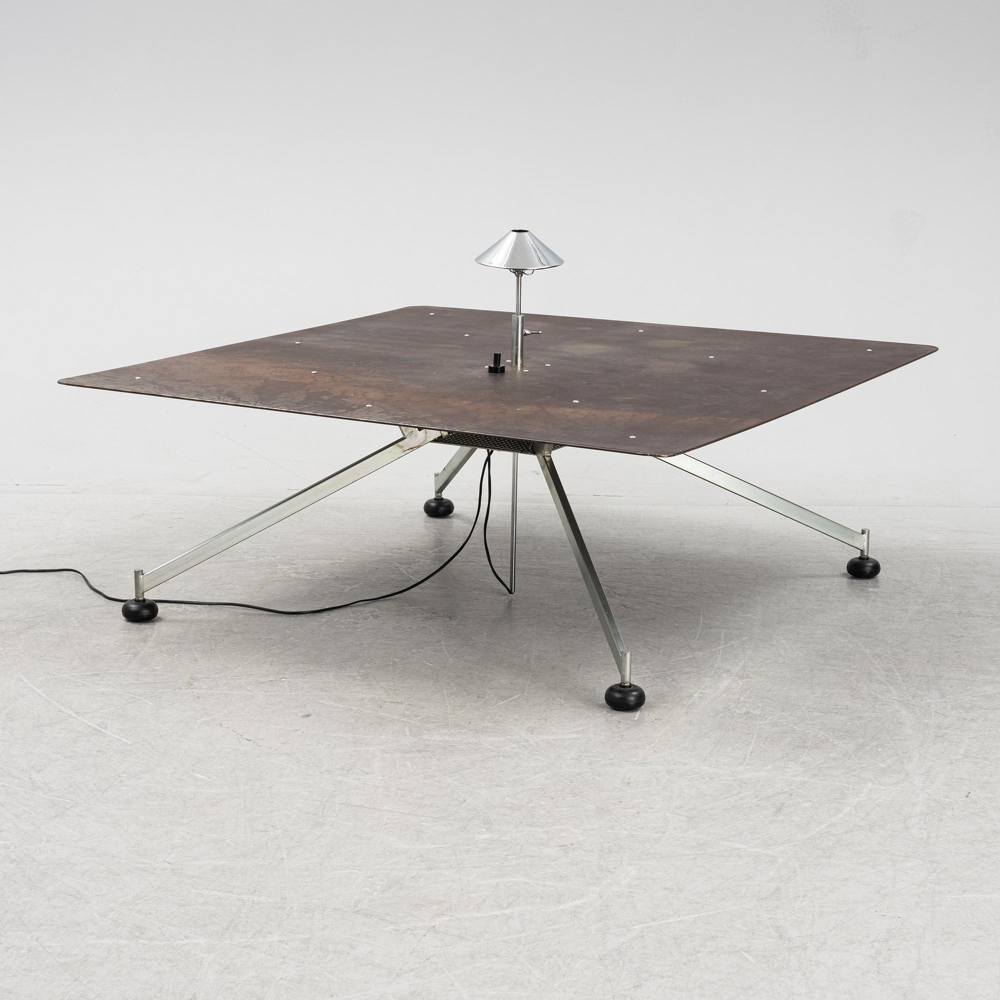 A metal coffee table, 1980's.