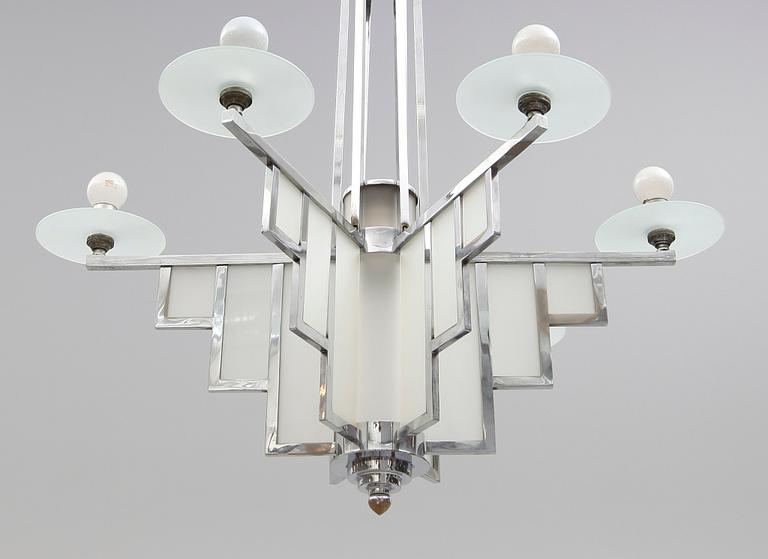 TAKLAMPA, art déco, 1920/30-tal. Höjd ca 70 cm.