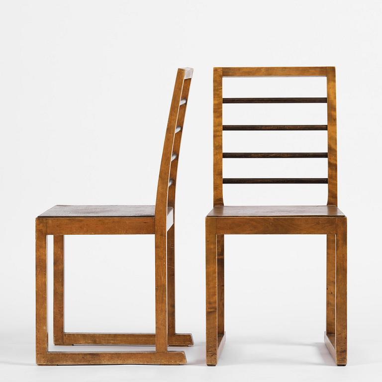 Axel Einar Hjorth, a pair of "Oh Boy" dining chairs, Nordiska Kompaniet, 1931.