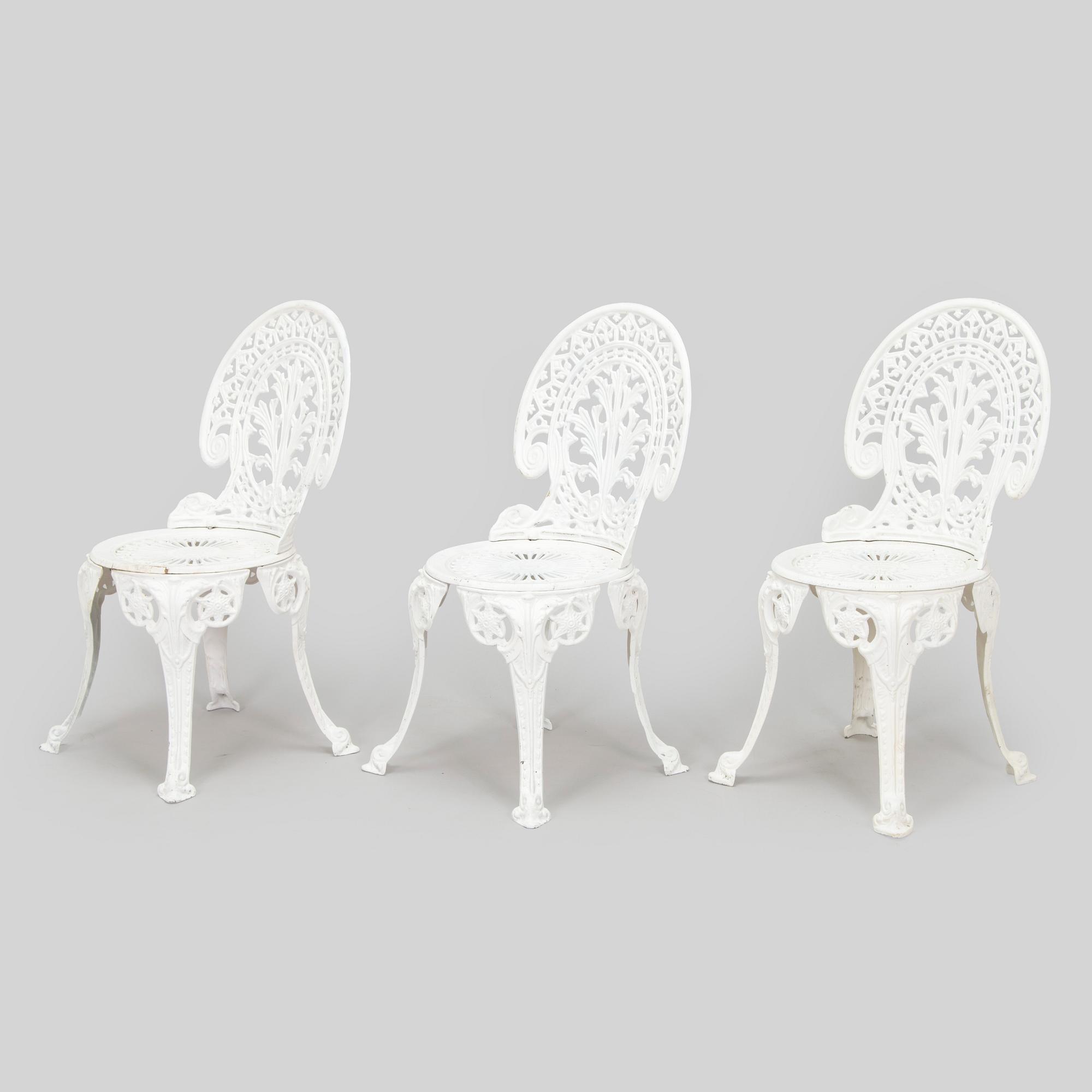 Three garden chairs, second half of the 20th century.