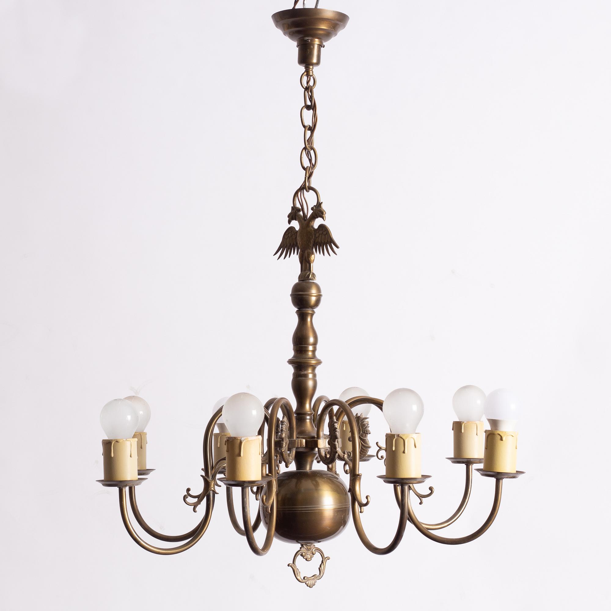 Ceiling lamp, Baroque style, first half of the 20th Century.