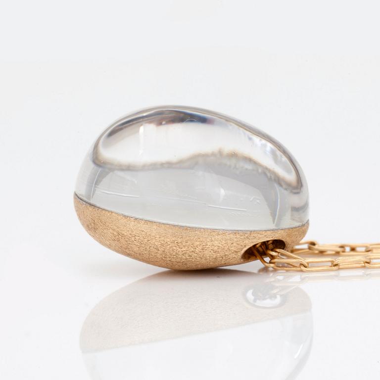 COLLIER, H.Stern "The golden stones collection", med cabochonslipad bergkristall.