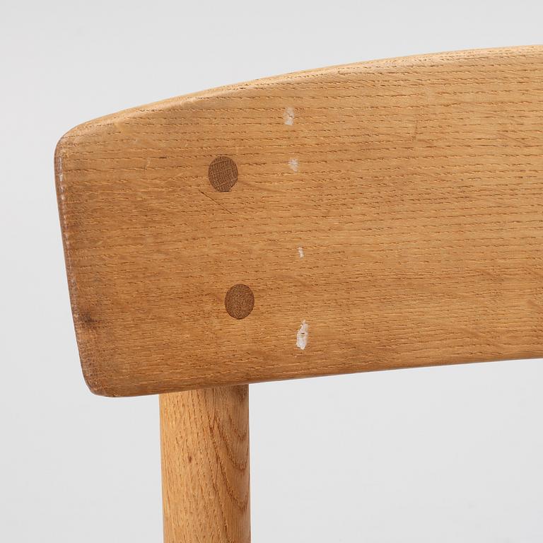 Børge Mogensen, 4 chairs, model J39. Fredericia Furniture Factory, Denmark.