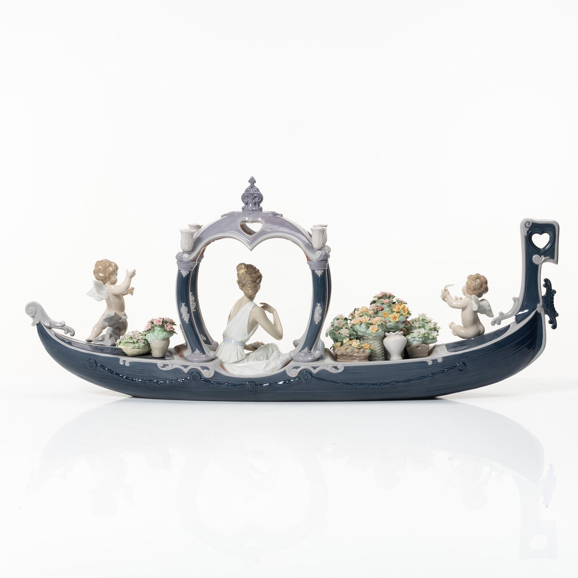 Juan Ignacio Aliena, figurin, "Gondola of Love", Lladró, Spanien.