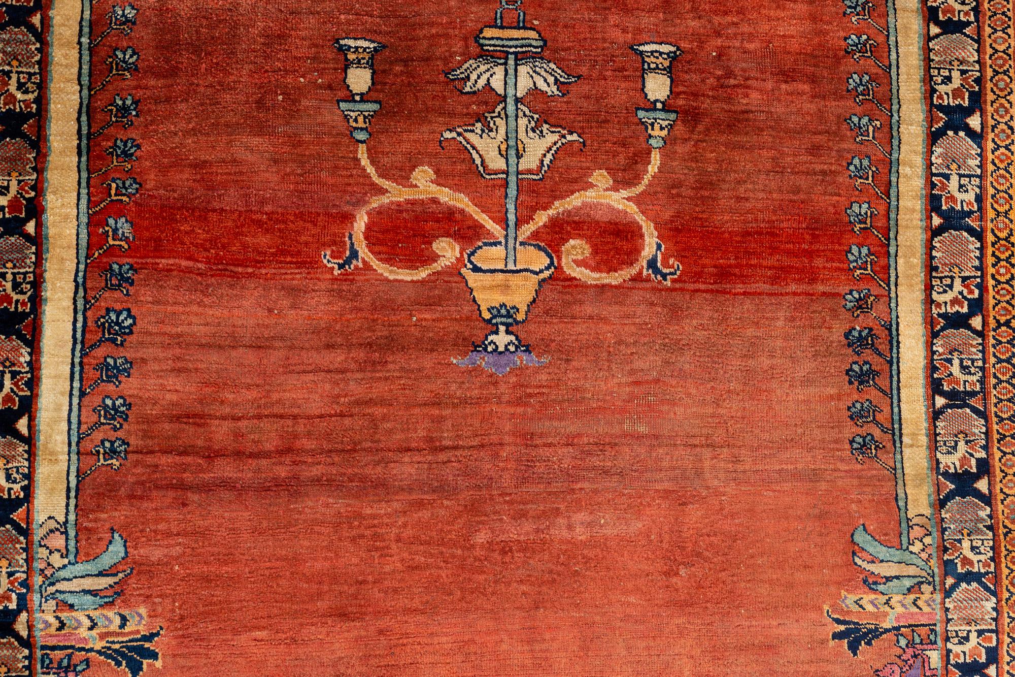 A rug, antique, silk Heriz, ca 166,5-170 cm x 116-120 cm.