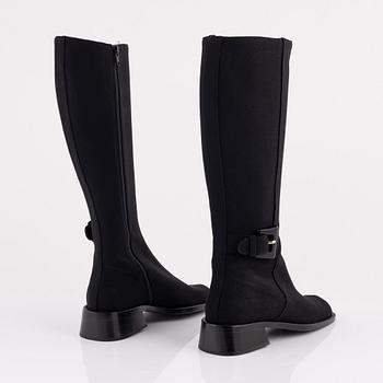 Prada, a pair of black boots, size 37.