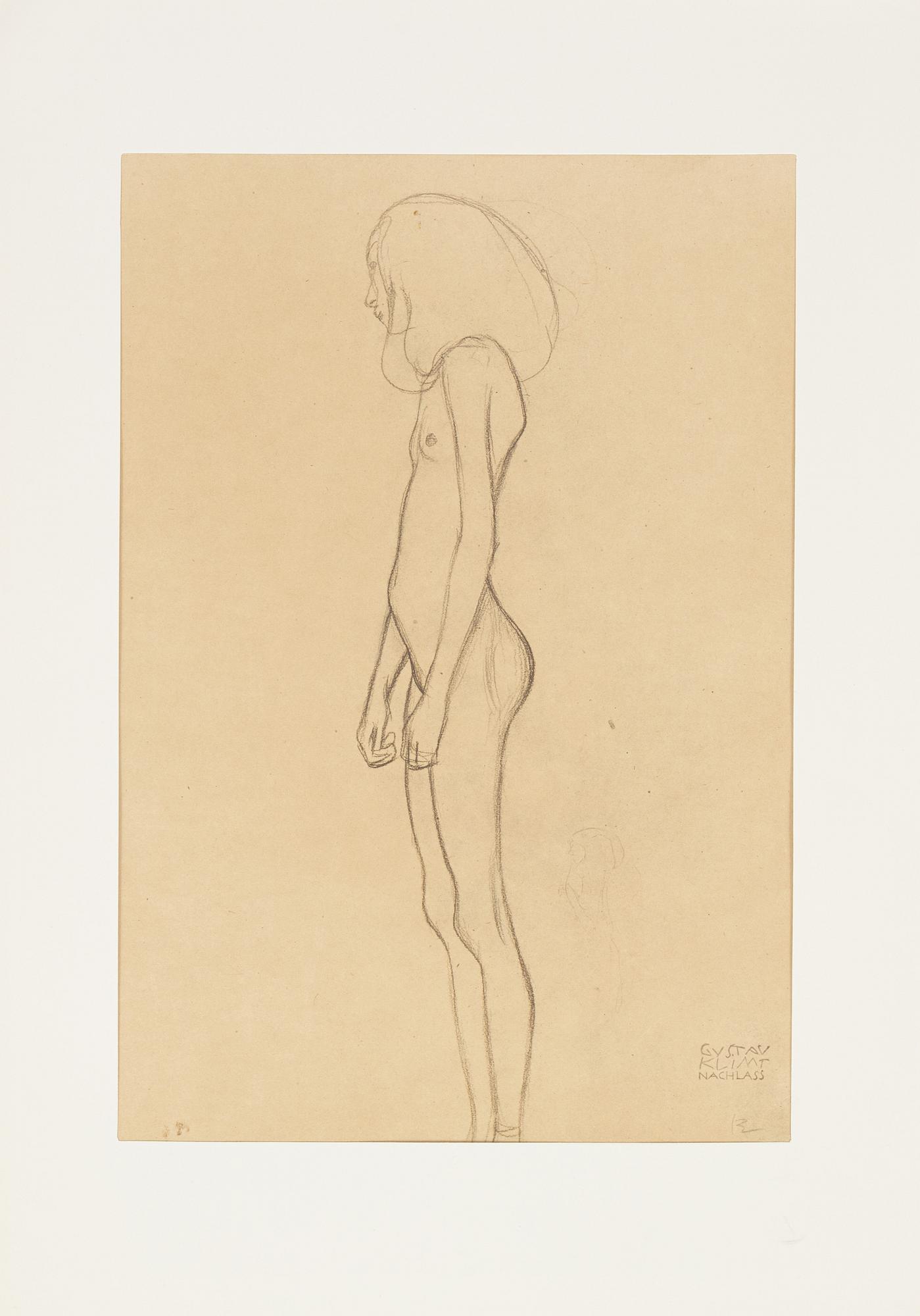 Gustav Klimt, efter, mapp Zeichnungen / Twenty-Five Drawings selected and interpreted by Alice Strobl 1964.