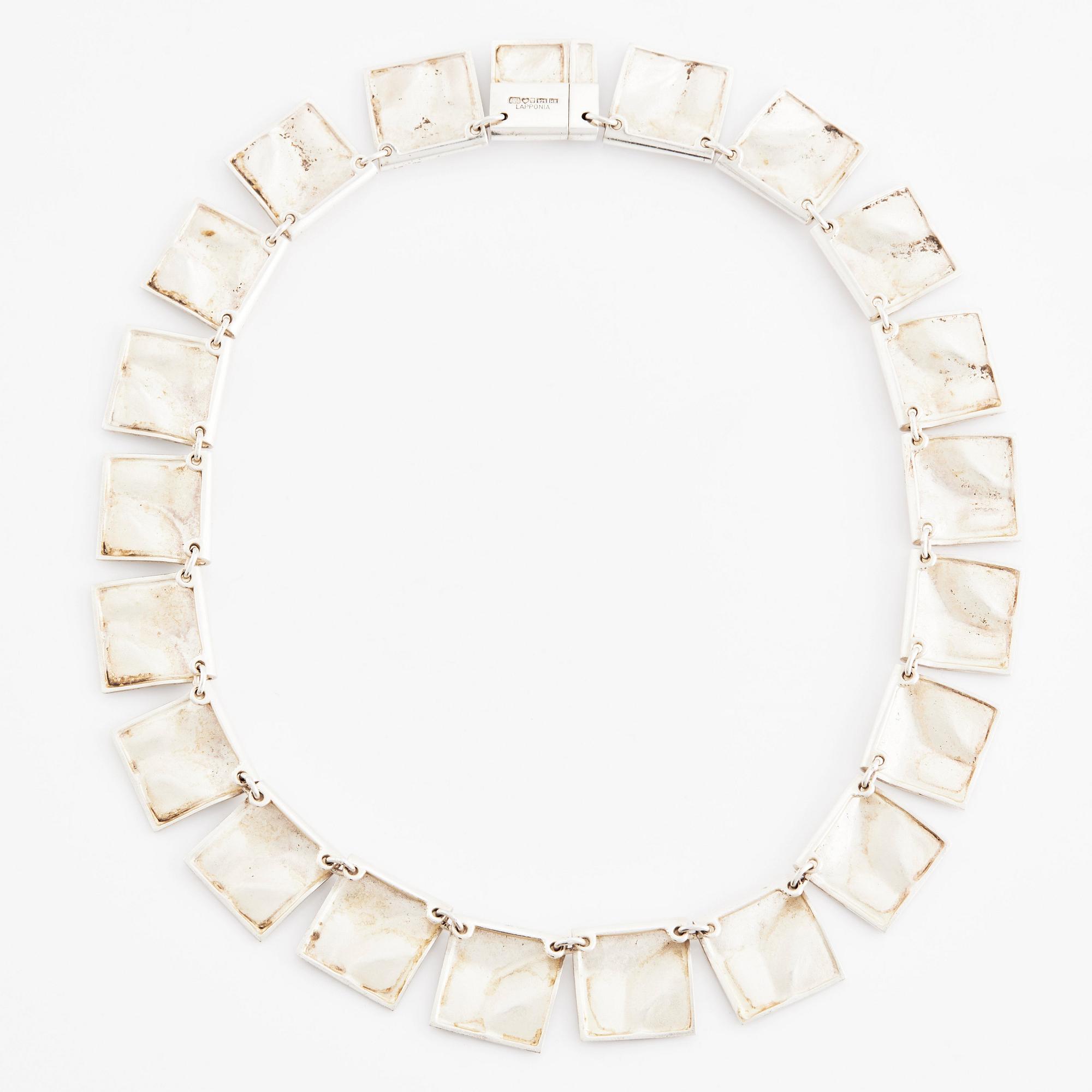 Björn Weckström, collier sterlingsilver "Galaktiska toppar", Finland 1985.