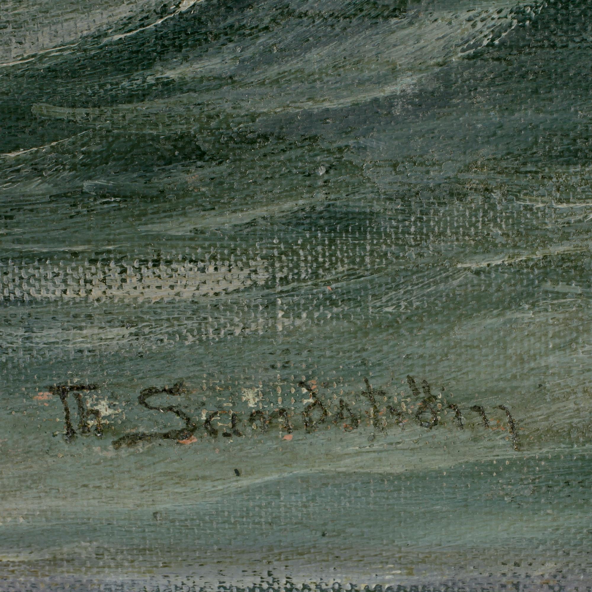 JOHAN OSSIAN-ANDERSSON, olja på duk, sign Th Sandström.