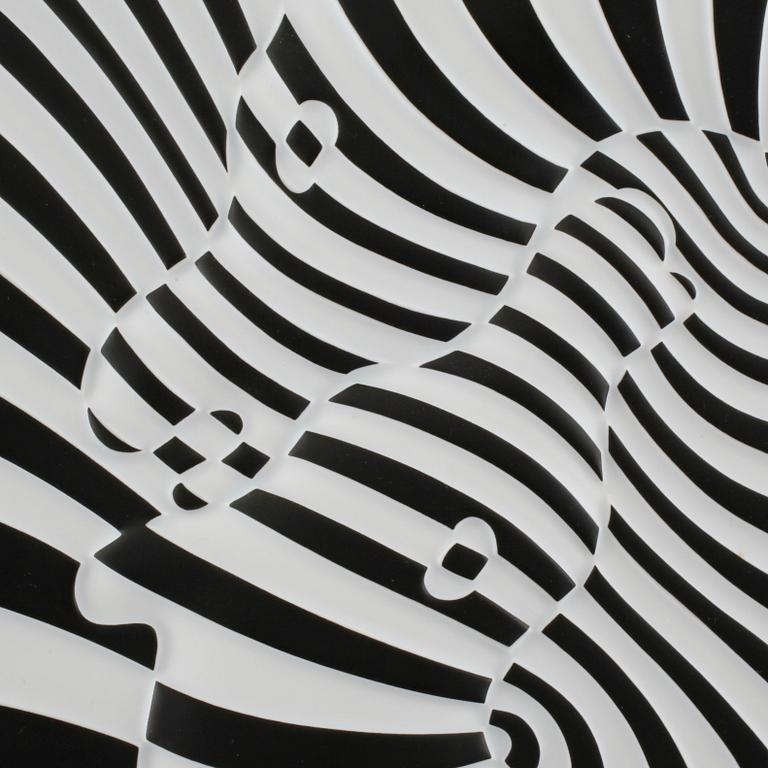 VICTOR VASARELY, väggrelieff, porslin, Rosenthal, signerad och numrerad 394/3000.