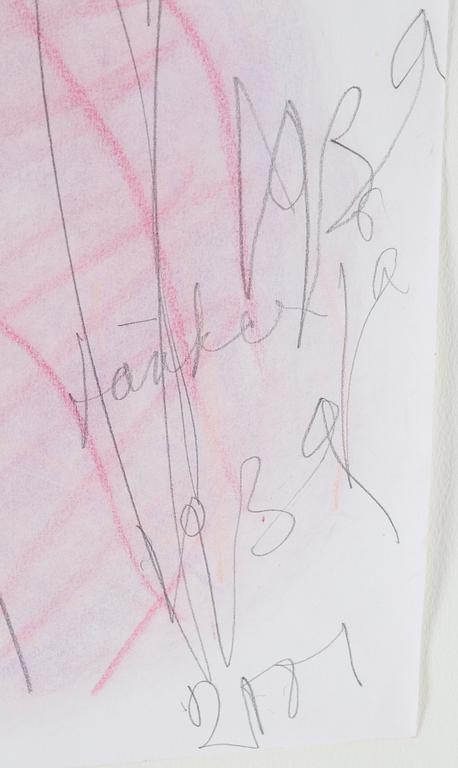 EDDIE FIGGE, mixed media on paper, signed and dated 2001.