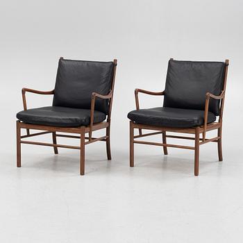 Ole Wanscher, a pair of armchairs, "Colonial Chair OW 149", Carl Hansen & Son, Denmark.