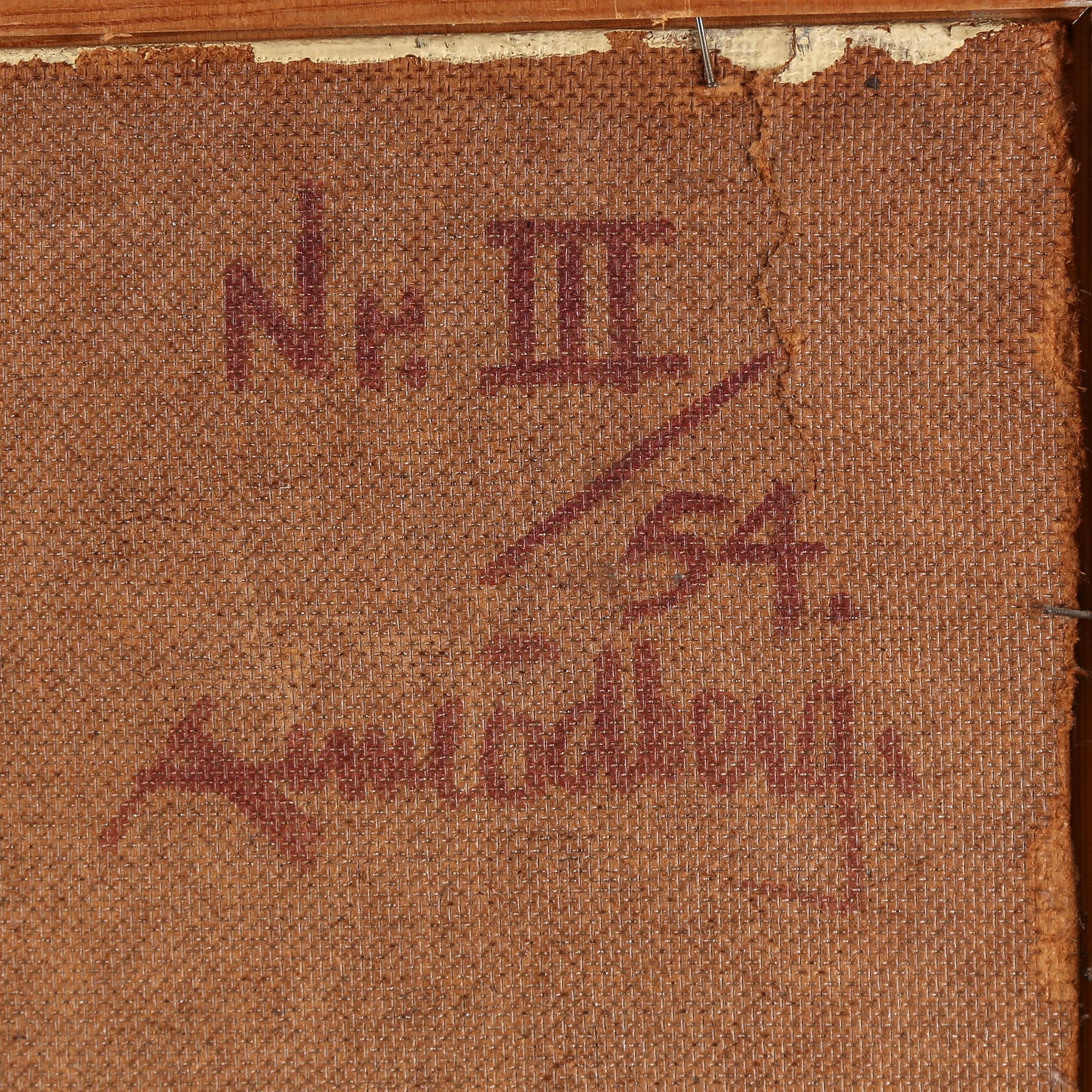 ARNE ÖDBERG, oil on panel, signed with monogram. Dated -54 verso.