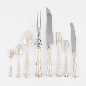 An 87-piece silver cutlery, model 'Prins Albert', CG Hallberg, mid 20th century.